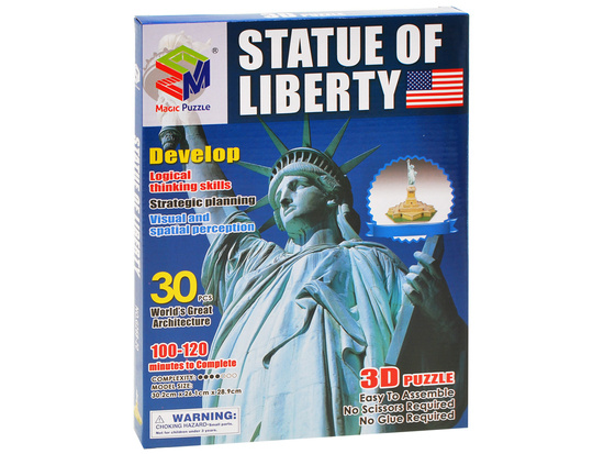Przestrzenne Puzzle 3D Statua Wolności USA ZA1579