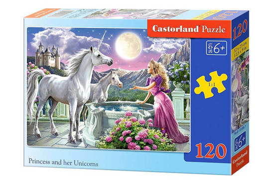 Puzzle 120 el. Princess and her Unicorns