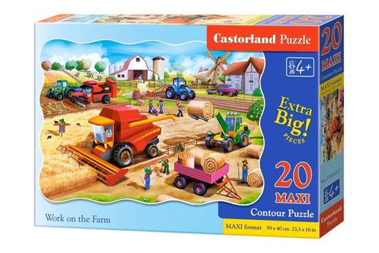 Puzzle 20-elementów MAXI Work in the Farm