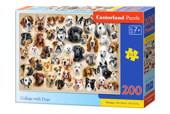 Puzzle 200 el. Collage with Dogs