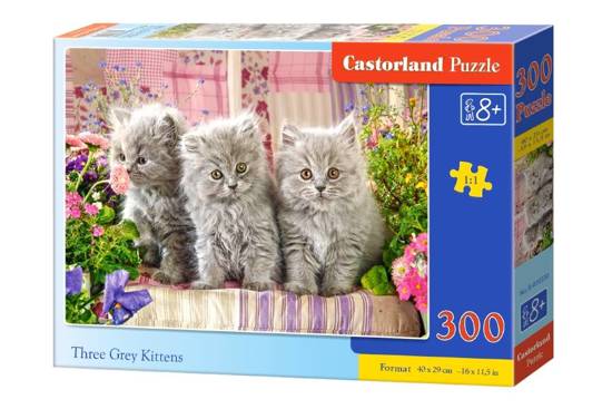 Puzzle 300 el. Three Grey Kittens