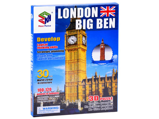 Puzzle 3D 30-elementów Londyn Big Ben ZA3802