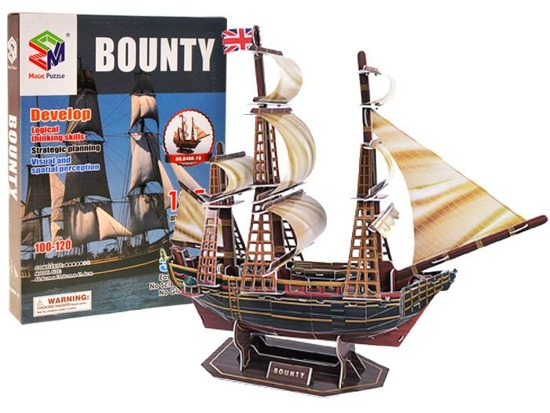 Puzzle 3D statek Bounty okręt morski 125 el ZA2599