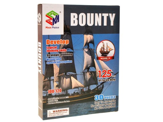 Puzzle 3D statek Bounty okręt morski 125 el ZA2599