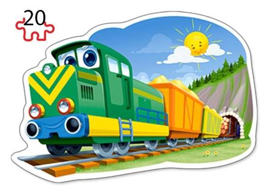 Puzzle 4w1 8,12,15,20-elementów Funny Trains