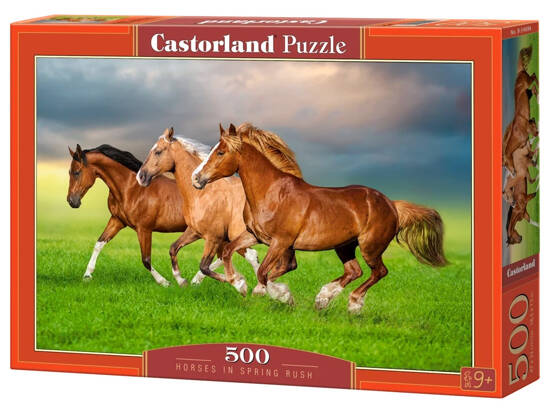 Puzzle 500 elementów Horses in Spring Rush 