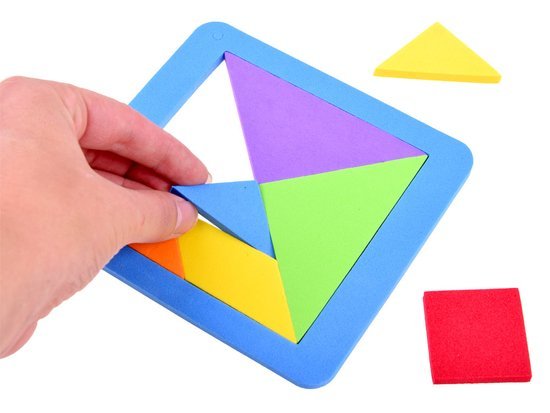 Puzzle piankowe układanka logiczna tangram wielokolorowa układanka ZA3343