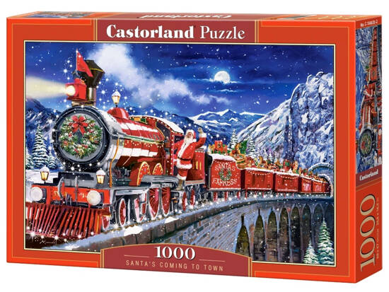 Puzzle świąteczne 1000-elementów Santa's Coming to Town 