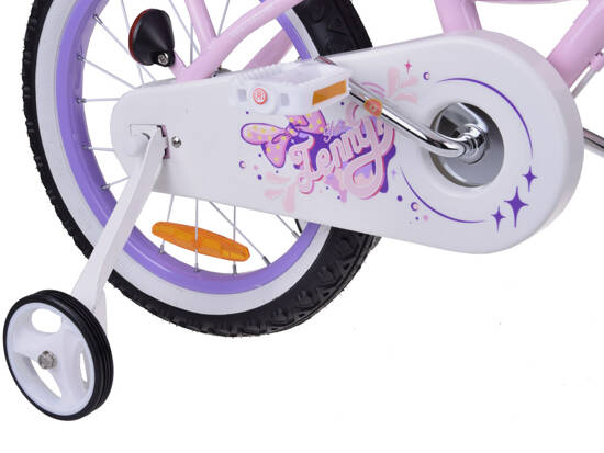 RoyalBaby rower dziecięcy JENNY 16" koszyk kółka boczne kokardki RB16G-4
