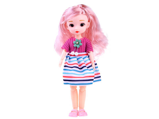 Śliczna lalka laleczka ruchome kończyny długie włosy 24 cm  ZA4655