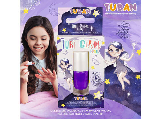 Tuban Tubi Glam lakier do paznokci dla dzieci fioletowy perłowy 5ml ZA5165