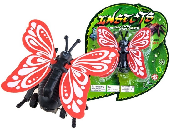 Zabawka MOTYL plastikowy motylek na kółkach ZA2061