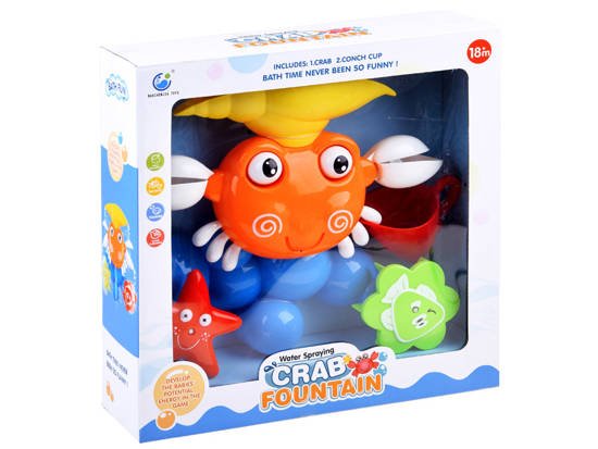 Zabawka do kąpieli Kolorowy krab z fontanna ZA3698