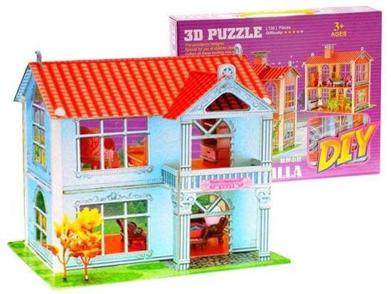 Zestaw Kreatywnych Puzzle 3D WILLA domek ZA0223