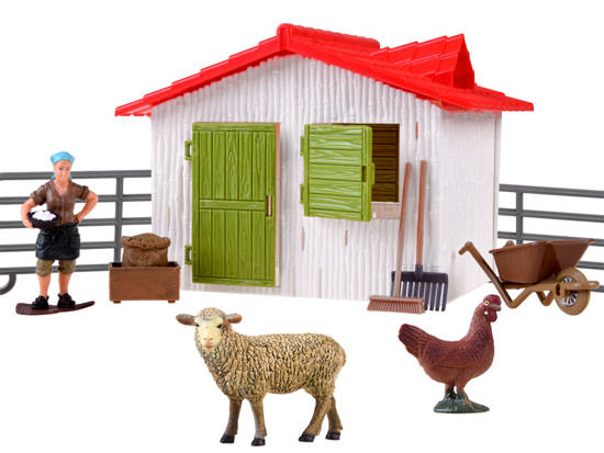 Zestaw farma stodoła figurki zwierząt owca ZA4297B