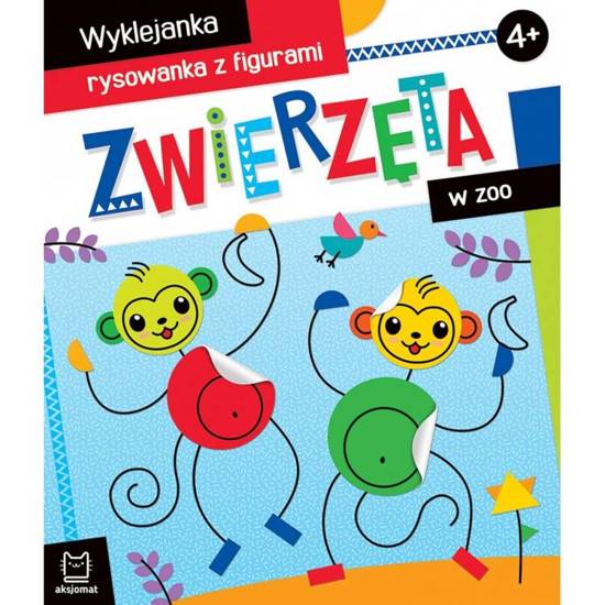 Zwierzęta w zoo. Wyklejanka rysowanka 4+ KS0729